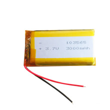 Custom 103565 3000mah 3.7v Lithium Polymer Battery